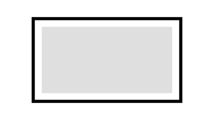 White blank ISO A size photo frame isolated against a transparent background perfect for interior decoration or picture display. Vector illustration.