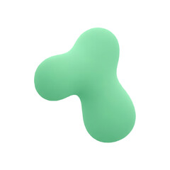 Fototapeta premium Abstract Mint Green Organic Shape Design. Blob PNG Transparent Background