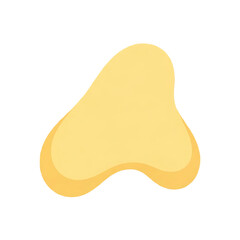 Fototapeta premium Abstract Organic Shape in Soft Pastel Yellow. Blob PNG Transparent Background