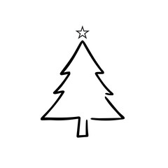 christmas tree vector illustration