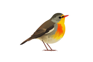 Obraz premium Vibrant little bird isolated on black background