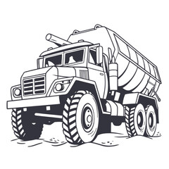 Naklejka premium dump truck vector illustration isolated