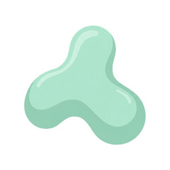 Fototapeta premium Abstract Teal Blob with Textured Surface and Rounded Smooth Edges. Blob PNG Transparent Background