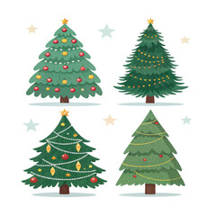 christmas tree on white background