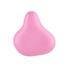 Pink Abstract Shape with Smooth Surface and Rounded Form Isolated. Blob PNG Transparent Background