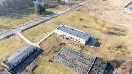 Aerial View of Abandoned Industrial Area