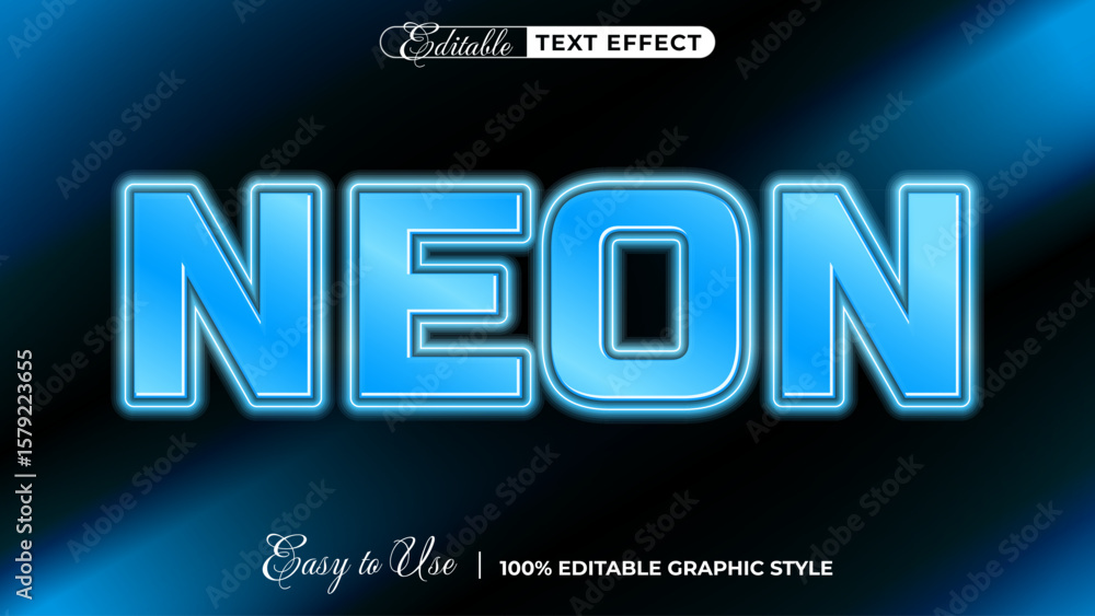 Poster neon text effect: bold, futuristic text illuminates with a vibrant neon glow, perfect for capturing 