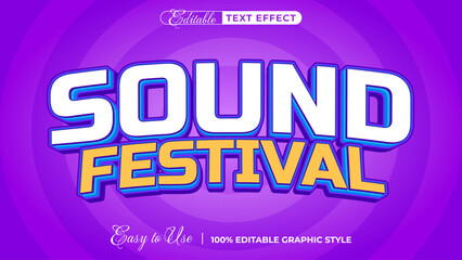 Sound Festival Illustration: A vibrant text illustration announces a "Sound Festival", rendered with eye-catching fonts and design elements, evoking a sense of excitement and anticipation.