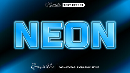 Neon Text Effect: Bold, futuristic text illuminates with a vibrant neon glow, perfect for capturing attention and creating a modern visual impact.
