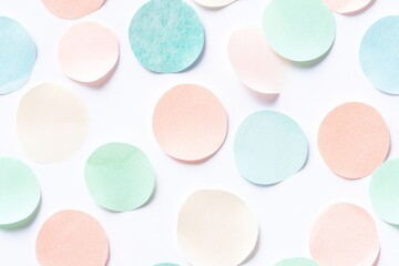 Playful abstract seamless pattern with colorful scattered circles for creative design