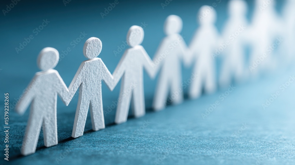 Poster diverse group of people together in a collaborative setting emphasizing commitment and teamwork towa