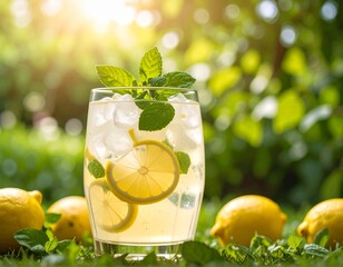 erfrischende Zitronenlimonade