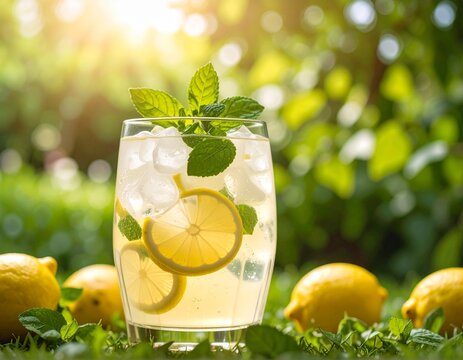 erfrischende Zitronenlimonade