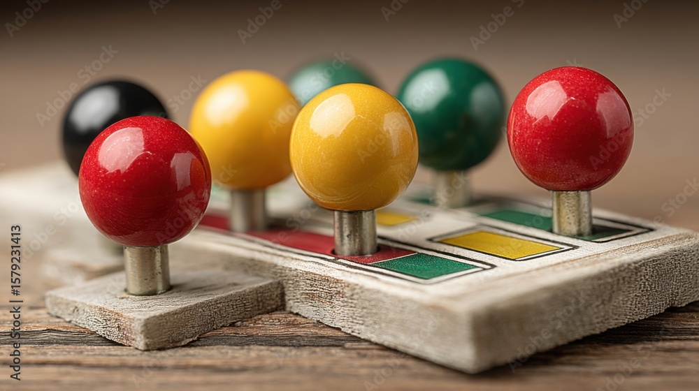 Poster group of colorfully colored eggs arranged in an abstract layout to represent a performance calibrati