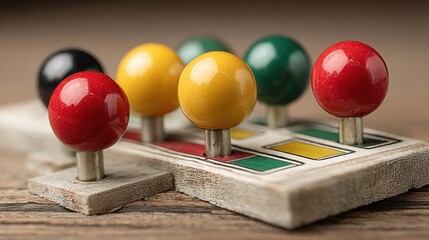 Group of colorfully colored eggs arranged in an abstract layout to represent a performance calibration grid concept