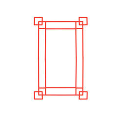 Chinese oriental corner frame