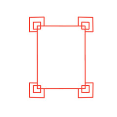 Chinese oriental corner frame