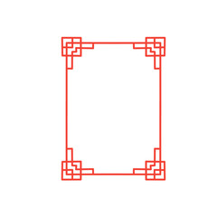 Chinese oriental corner frame