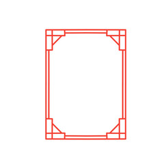 Chinese oriental corner frame