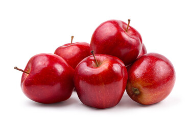 Red delicious apples isolated on white.