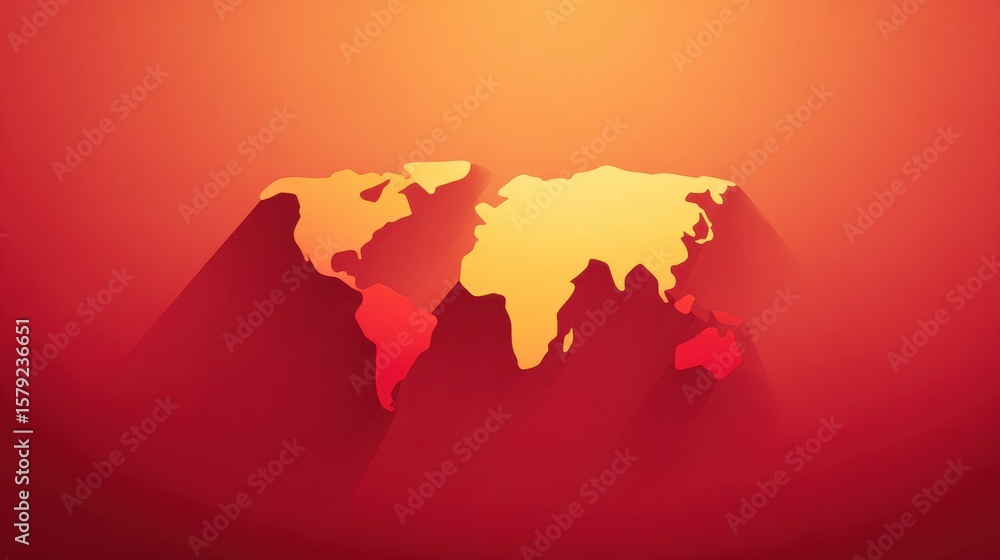 Poster analyzing global temperature anomalies with interactive heat map visuals