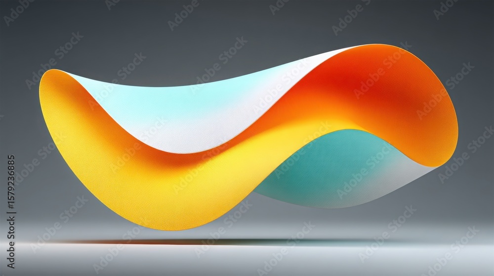 Aufkleber three-dimensional abstract design illustrating concepts of strategic flexibility in modern artistic 