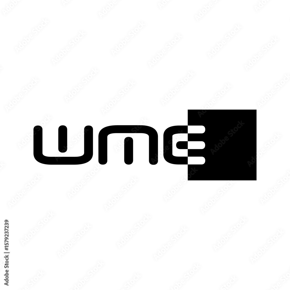 Poster a stylish black wordmark 