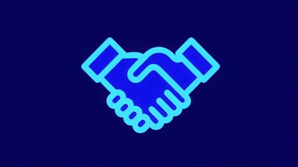 Clean layout of handshake icon concept representing trust building in team environments and collaborative efforts