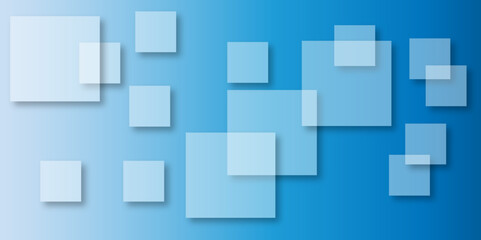Abstract modern blue background with gradient colors and stylish line and square decorations for business presentation design. Abstract Blue Cube square, light and shade creative Background. 