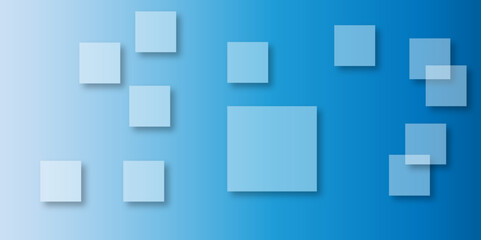 Abstract modern blue background with gradient colors and stylish line and square decorations for business presentation design. Abstract Blue Cube square, light and shade creative Background. 