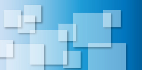 Abstract modern blue background with gradient colors and stylish line and square decorations for business presentation design. Abstract Blue Cube square, light and shade creative Background. 