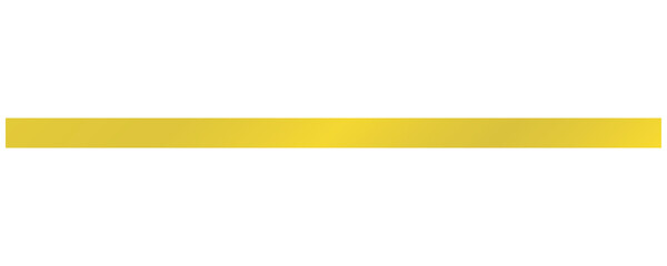 Gold banner bar isolated on transparent background. Luxury blank copy space or template for labels, tags, text box, gift, sticker. Holiday, festive graphic design elements, PNG