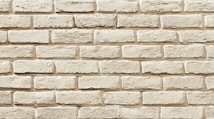 High-quality photo of texture of a pale beige brick wall.