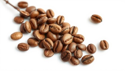 Naklejka premium Close-Up of Dark Roasted Coffee