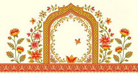 botanical carpet pattern, ornamental floor covering, ornamental rug border, luxurious floral carpet, oriental rug pattern, ornamental textile art, floral ornamental border, woven floral carpet, orname