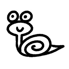 snail png outline cute cartoon handwrite design clipart and lineart doodle element © PCSK STUDIO DOODLE