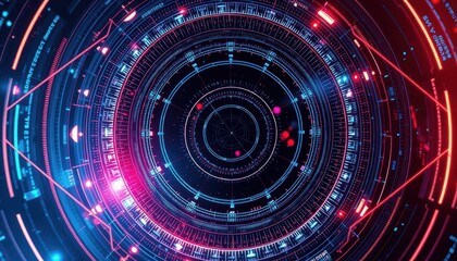 Fototapeta premium AI Futuristic Technology Circuit Background