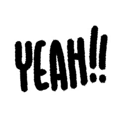 yeah png outline cute cartoon handwrite design clipart and lineart doodle element