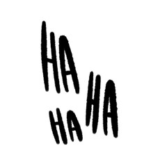 ha ha ha png outline cute cartoon handwrite design clipart and lineart doodle element