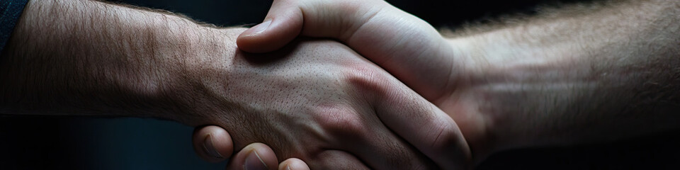 Fototapeta premium Close-up Photograph of Two Men Shaking Hands