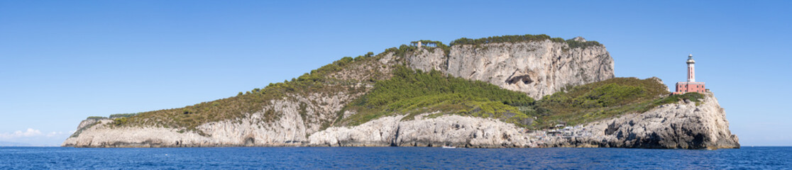 Punta Carena Lighthouse panorama, Capri Island, Campania, Italy