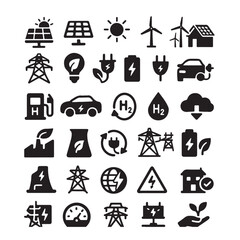 Renewable energy  icons