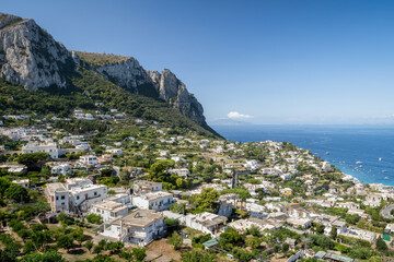Capri town in summer, Campania, Italy