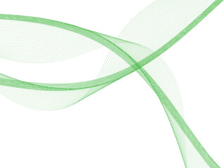 Green and white abstract wave pattern on a light background Abstract wavy green and white lines modern creative background texture