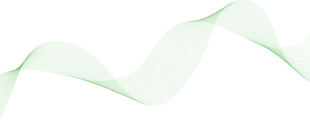 Abstract green lines for website, banner and brochure, Curve flow motion illustration, Smoke design, Vector abstract green curve isolated on white or transparent
