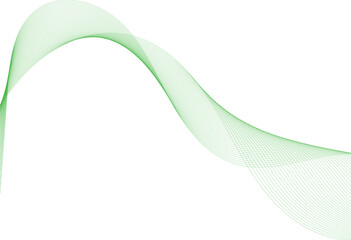 Abstract green lines for website, banner and brochure, Curve flow motion illustration, Smoke design, Vector abstract green curve isolated on white or transparent