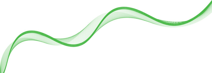 Green and white abstract design creates a sense of tranquility and movement across a smooth background.