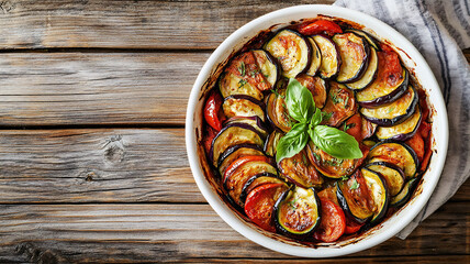 baked vegetables called ratatouille  in french 