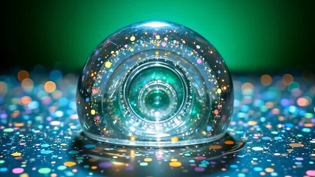 adenine spellbind vista rises with adenine twisting clear bean twine inward disturbance muzzy conceptual reflection, adenine wave ripple of shimmering tints wave crossways the surface,