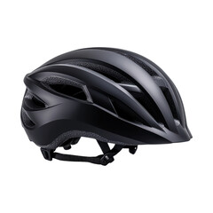 Sleek black cycling helmet with aerodynamic design